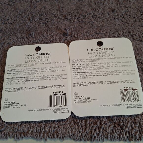 2 Pack L.A. Colors Instantly Radiant Highlighter #258 Shine Bright ILUMINDOR - Picture 3 of 4